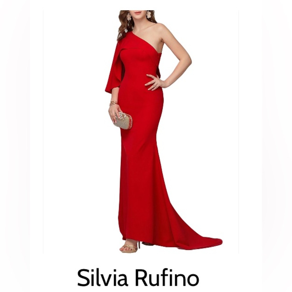One Shoulder Red Dress